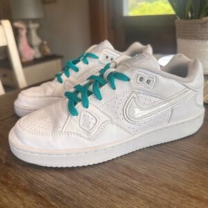 Nike Son of Force Low White Teal Sneakers Womens Shoes Size 6
